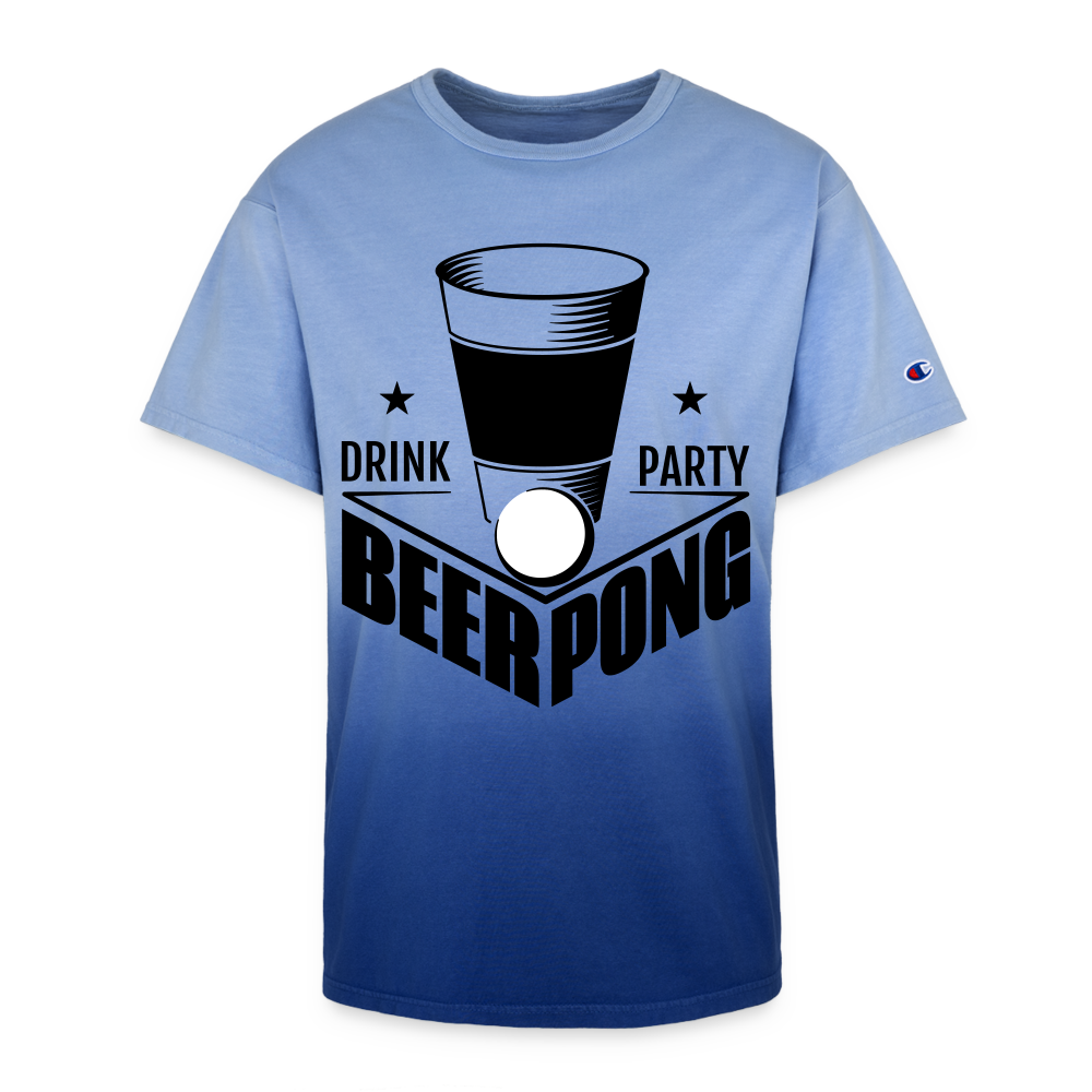 Beer Drinking, Beer Pong, Drinking Party, Beer Party, Champion Dip Dye T-shirt - royal ombre