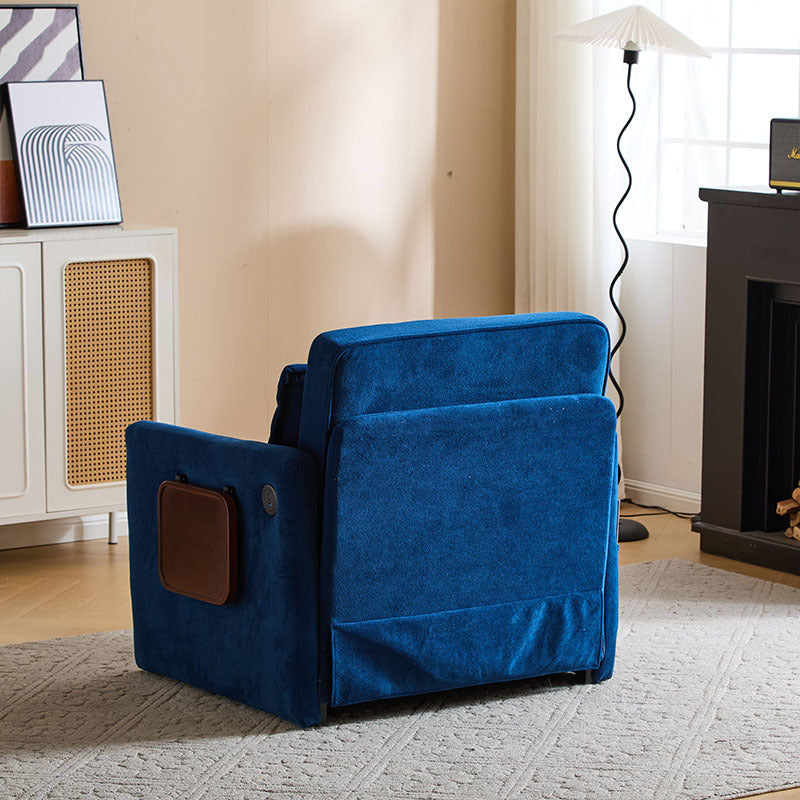 Adult Sleeper Chair Bed, 3-in-1 Convertible Sofa Chair Bed Pull-out Sofa Bed, Convenient Folding Tray Table With USB And Type-C Charging Ports For Living Room