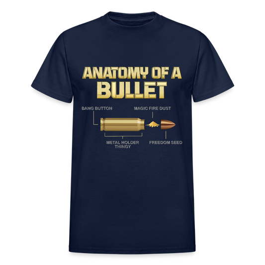 Gun Lover Gift, Anatomy Of A Pew Bullet Gun Shirt, Funny Bullet Gun, Gun Lover, Veteran Gift, Pew T-shirt, - navy