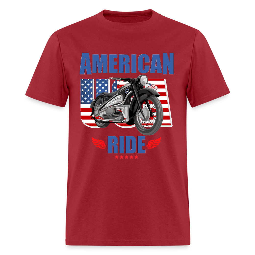 American Ride Shirt, Motorcycle Shirt, Biker Shirt, Motorcycle Gift, Motorcycle Tshirt, Motorcycle Shirts, Motorcycle T Shirt, Biker Shirts - dark red