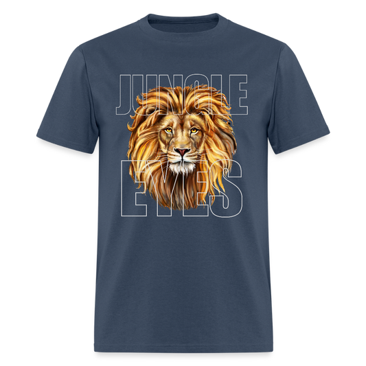 Jungle Eyes Shirt, Lion Shirt, King Of The Jungle, Animal Lover Shirt, Hungry Eyes Shirt, Animal Shirt, Animal Tee, Lion Tshirt, Jungle Shirt - blue dusk