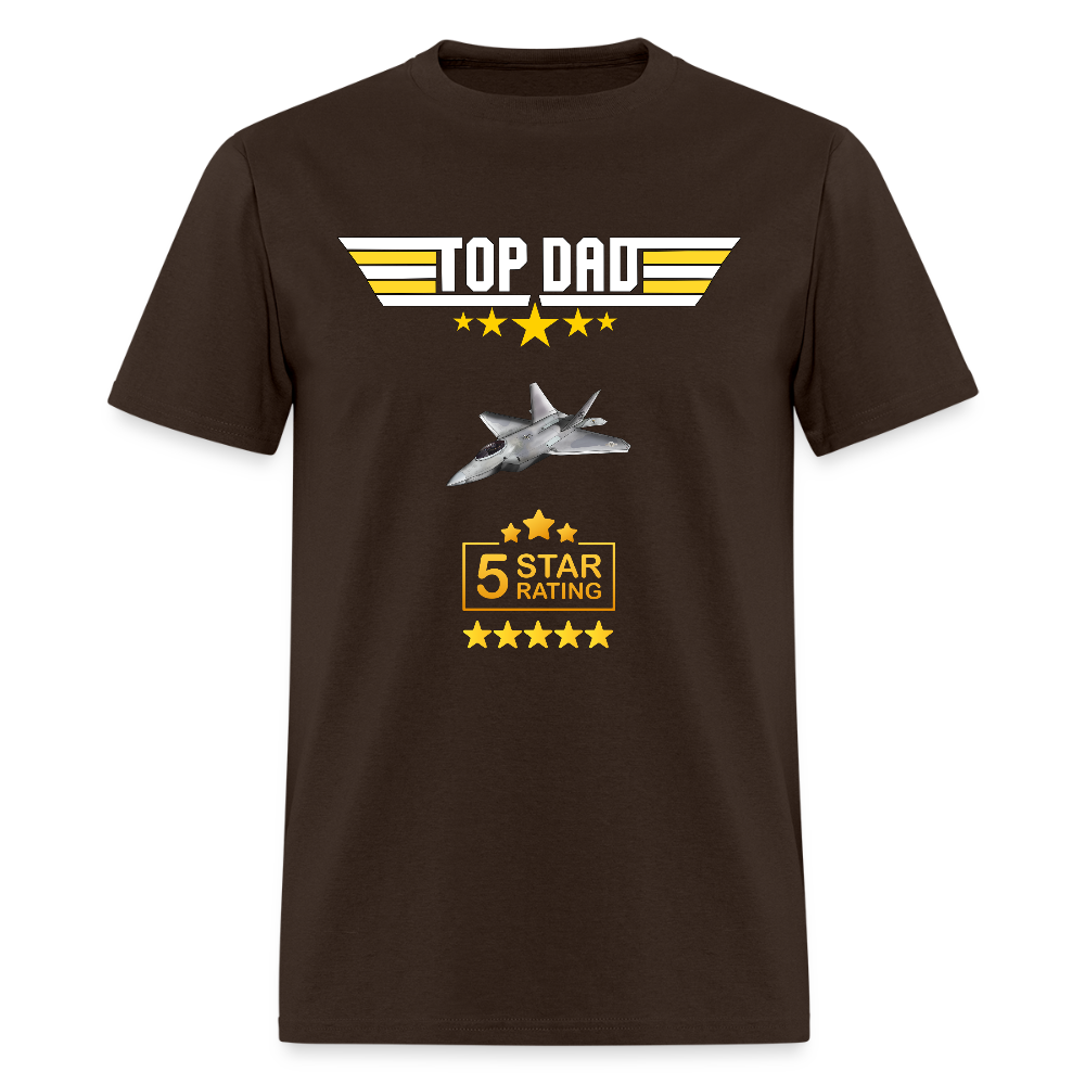 Fathers Day Gift, Gift For Dad, Top Dad Shirt, Top Dad T-Shirt, Funny Dad Shirt, Gift For Husband, Five 5 Star Dad Shirt, Fathers Day Gift - brown