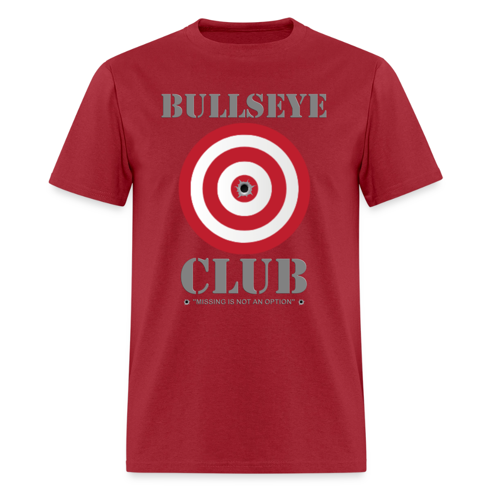 Bullseye Club Shirt, Missing Is Not An Option, Range Day Shirt, Gun Lover Shirt, Long Range Shooting Shirt, Rifle Shirt, Bullet Hole Shirt, Gun Lover Gift, Bullet Gun Shirt, Funny Bullet Gun, Gun Lover - dark red