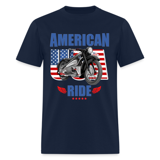 American Ride Shirt, Motorcycle Shirt, Biker Shirt, Motorcycle Gift, Motorcycle Tshirt, Motorcycle Shirts, Motorcycle T Shirt, Biker Shirts - navy