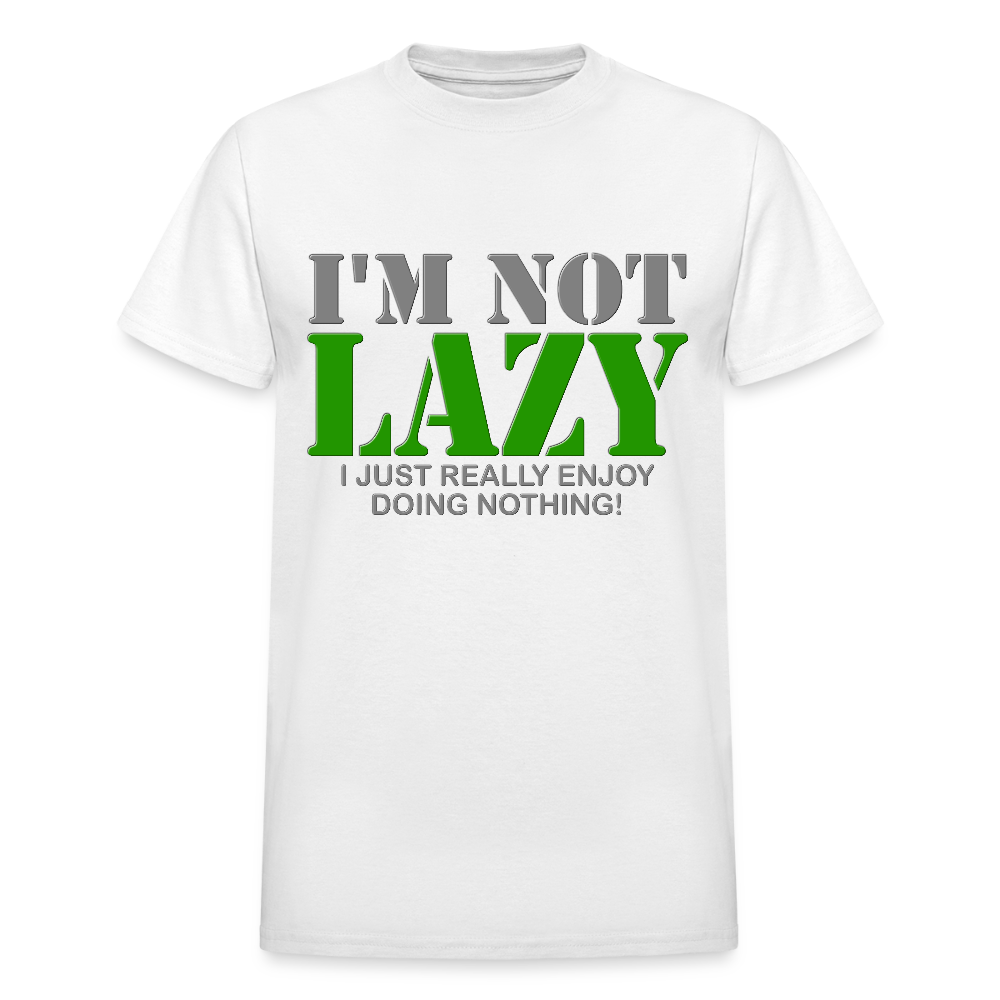 I'm Not Lazy Shirt, I Just Really Enjoy Doing Nothing Shirt, Lazy Shirt, Funny Cool Shirt Gift, Gift Idea For Lazy Kids Teenagers Men Women - white