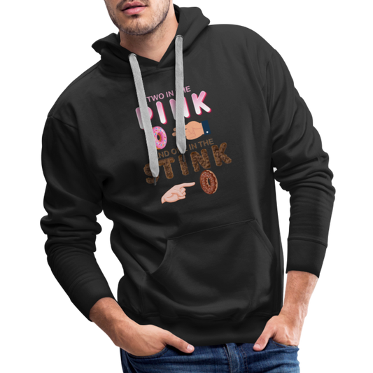 Adult Humor Shirt, The Shocker Symbol Hoodie, Inappropriate adult sexual humor, 2 in the pink, 1 in the stink, butt play anal joke, Two, One - black