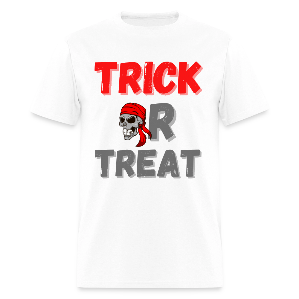 Trick or treat, halloween, horror, cute, october, pumpkin, scary, spooky, funny, cat, creepy, fall, ghost, halloween party, witch, autumn, candy, kawaii, jack o lantern, skeleton, trick or treating, Men's Premium T-Shirt - white