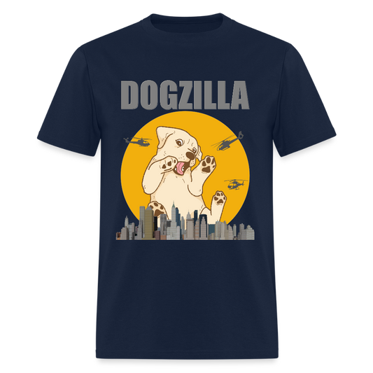Dogzilla Shirt, Dog Lover Shirt, Funny Dog Lover Shirt, Dog Shirt, Helicopter, Big Apple City, Dog Dad Shirt, Dog Mom Shirt - navy