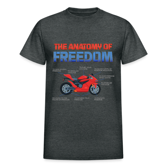 Motorcycle Gift, The Anatomy Of Freedom Shirt, Biker Lover Gift, Gift For Biker, Motor Cross, Motorcycle Anatomy - deep heather
