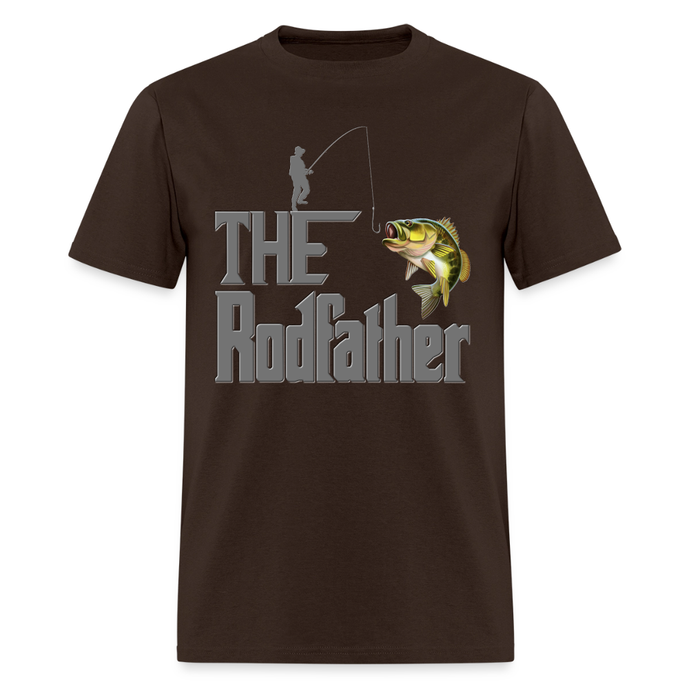 The Rodfather T-Shirt, Funny Fishing, Fishing Rod Shirt, Lake Lover Shirt, Fishing Gift For Men, Dad Fishing Shirt, Father Day Shirt - brown
