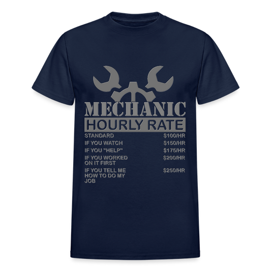 Mechanic Gift, Mechanic Hourly Rate Shirt, Gifts for Mechanics, Mechanic T-Shirt, Car Mechanic, Funny Mechanic Hourly Rate, Mechanic Tee - navy