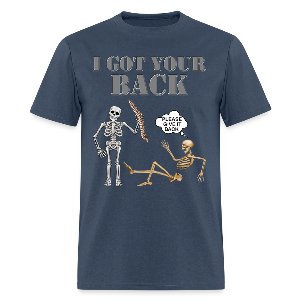 I Got Your Back Shirt, Funny Skeleton Rib Cage Tshirt, Halloween Skeleton Shirts, Mens Anti Valentines Day, Funny Pick Up Lines Men's Premium T-Shirt - blue dusk