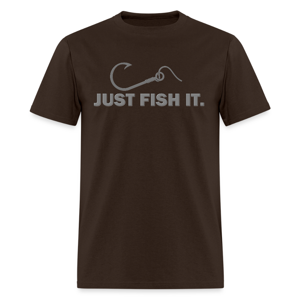 Funny Fishing Shirt, Just Fish It Shirt, Gift For Fisherman, Fishing Shirt, Fishing Gifts, Gift For Dad, Fisherman T shirt - brown
