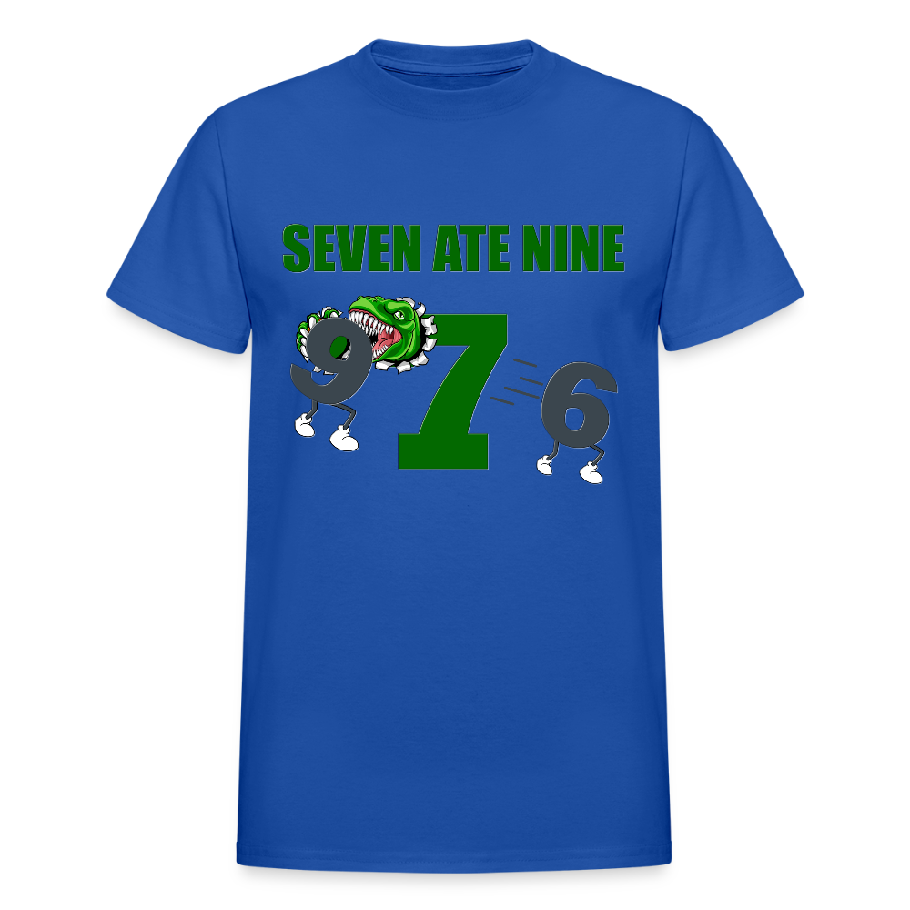 Seven Ate Nine, Funny Math Shirt, Seven Eight Nine, 7 ate 9, 7 8 9, Math, Mathematics, Science, Funny Geeks Shirt, Math Teacher Shirt - royal blue