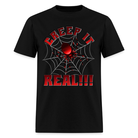 Creep It Real, Spider Shirt, Halloween Shirt Men, Black Spooky Shirt, Funny Halloween, Halloween, Web, Spiderweb Shirt, Men's Premium T-Shirt - black
