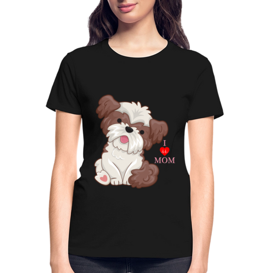 Dog Lover Shirt, Dog Mama Shirt, I Love Mom Dog Shirt, Funny Dog Lover Shirt, Cute Dog Shirt, Dog Dad Shirt, Dog Mom Shirt, Gift For Her - black
