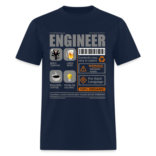 Engineering Shirt, Engineering Gift, Funny Cool Shirt, Student Engineering Shirt, Engineer Lover Shirt, Mechanic Gift Idea T-Shirt - navy