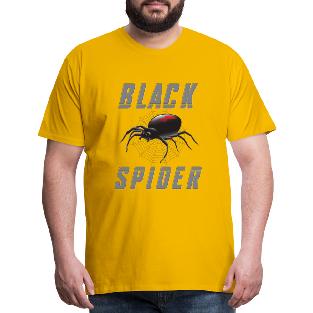 Black Spider Shirt, Black Widow Shirt, Black Widow, Movie Shirt, Birthday Gift Idea, Black Spider, Halloween Gift Idea, Halloween Lover Men's Premium T-Shirt - sun yellow