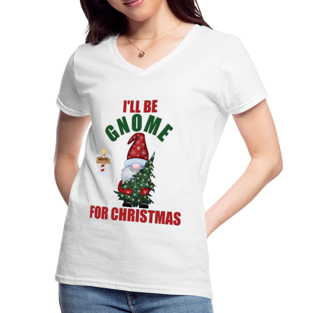 I'll Be Gnome For Christmas, Funny Christmas Gnome, Gnomes Christmas, Gnomes Christmas shirt, Women Christmas Shirt, Women Christmas shirt, Christmas Gift For Her, Christmas Pajamas - white