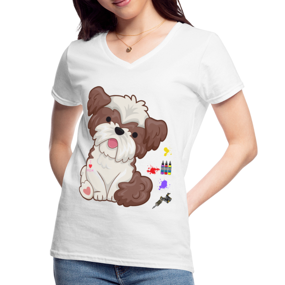 Dog Mama Shirt, Dog Lover Shirt, Cute Dog Shirt, Tattoo Dog Shirt, Funny Dog Shirt, Pet Lover Shirt, Dog Mom Shirt, Gift For Her - white