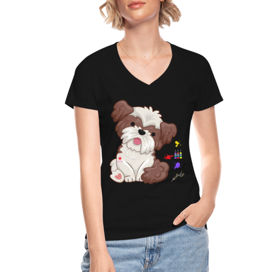 Dog Mama Shirt, Dog Lover Shirt, Cute Dog Shirt, Tattoo Dog Shirt, Funny Dog Shirt, Pet Lover Shirt, Dog Mom Shirt, Gift For Her - black