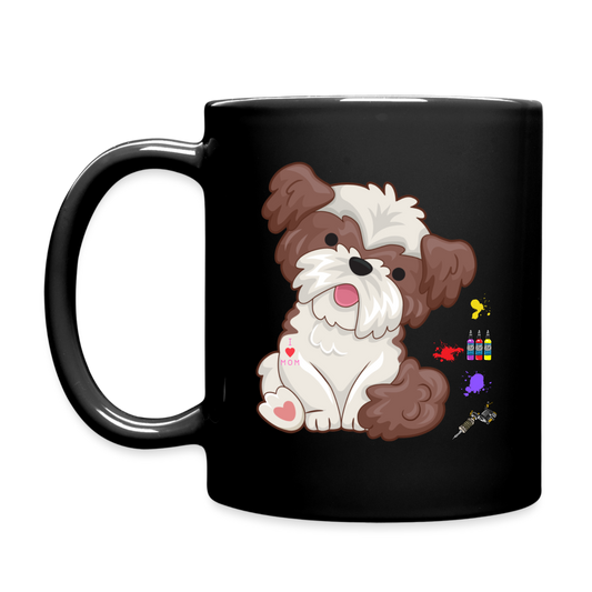 Dog Mama Mug, Dog Lover Mug, I Love Mom Mug, Cute Dog Mug, Tattoo Dog Mug, Funny Dog Mug, Pet Lover Mug, Dog Mom Mug, Gift For Her - black