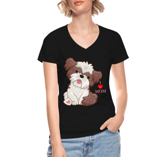 I Love Mom, Dog Mama Shirt, Dog Lover Shirt, Cute Dog Shirt, Funny Dog Shirt, Pet Lover Shirt, Dog Mom Shirt, Gift For Her - black