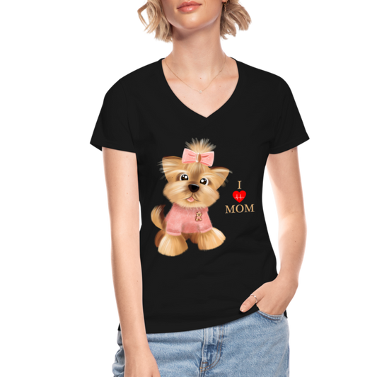 I Love Mom Shirt, Dog Lover Shirt, Dog Mama Shirt, Cute Dog Shirt, Tattoo Dog Shirt, Funny Dog Shirt, Pet Lover Shirt, Dog Mom Shirt, Gift For Her - black