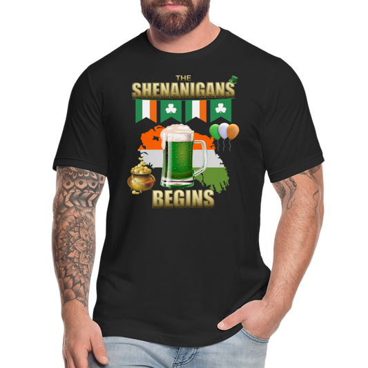 The Shenanigans Begins, St Patrick Day Shirt, Shamrock Shirt, Irish Shirt, Lucky Shirt, St Patricks Shirt, St Patricks Day Tee, St Patricks Day Gifts - black