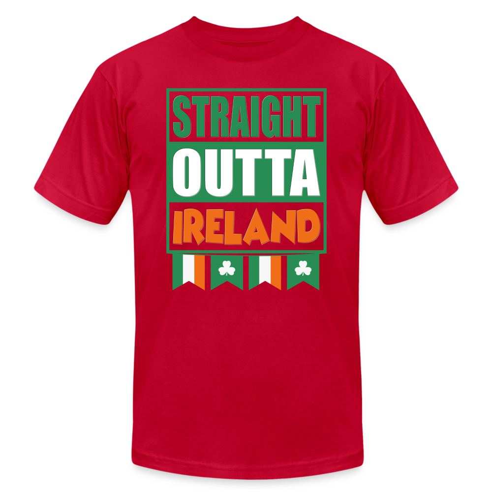 Straight Outta Ireland, St Patrick Day Shirt, Shamrock Shirt, Irish Shirt, Lucky Shirt, St Patricks Shirt, St Patricks Day Tee, St Patricks Day Gifts - red