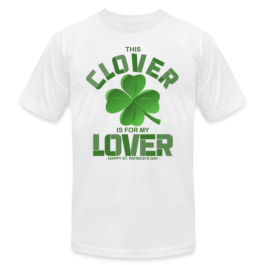 This Clover Is For My Lover, St Patrick Day Shirt, Shamrock Shirt, Irish Shirt, Lucky Shirt, St Patricks Shirt, St Patricks Day Tee, St Patricks Day Gifts - white