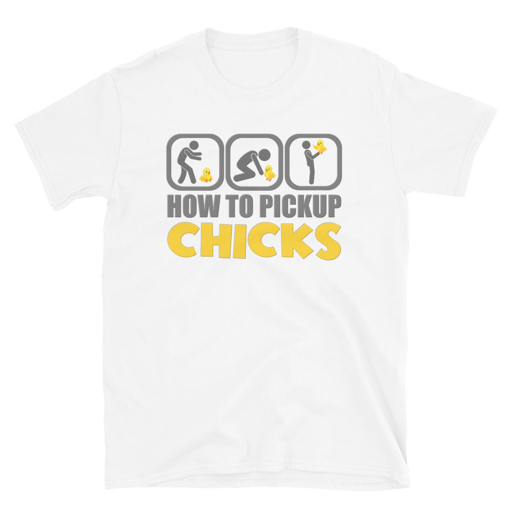 How To Pick Up Chicks Shirt - Funny Chicken Dad Gift