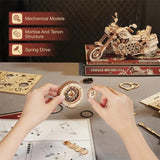 Motorcycle Model DIY,  Wooden Puzzle Craft Kit, To Build Cruiser Bike, Unique Gift for Adults, Home Decor Essentials