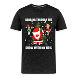 Dabbing Through, The Snow With My Ho's, Ugly Christmas Shirt, Christmas Shirt, Xmas Shirt, Funny Christmas Shirt, Men Christmas Shirt, Christmas T-shirt - charcoal grey