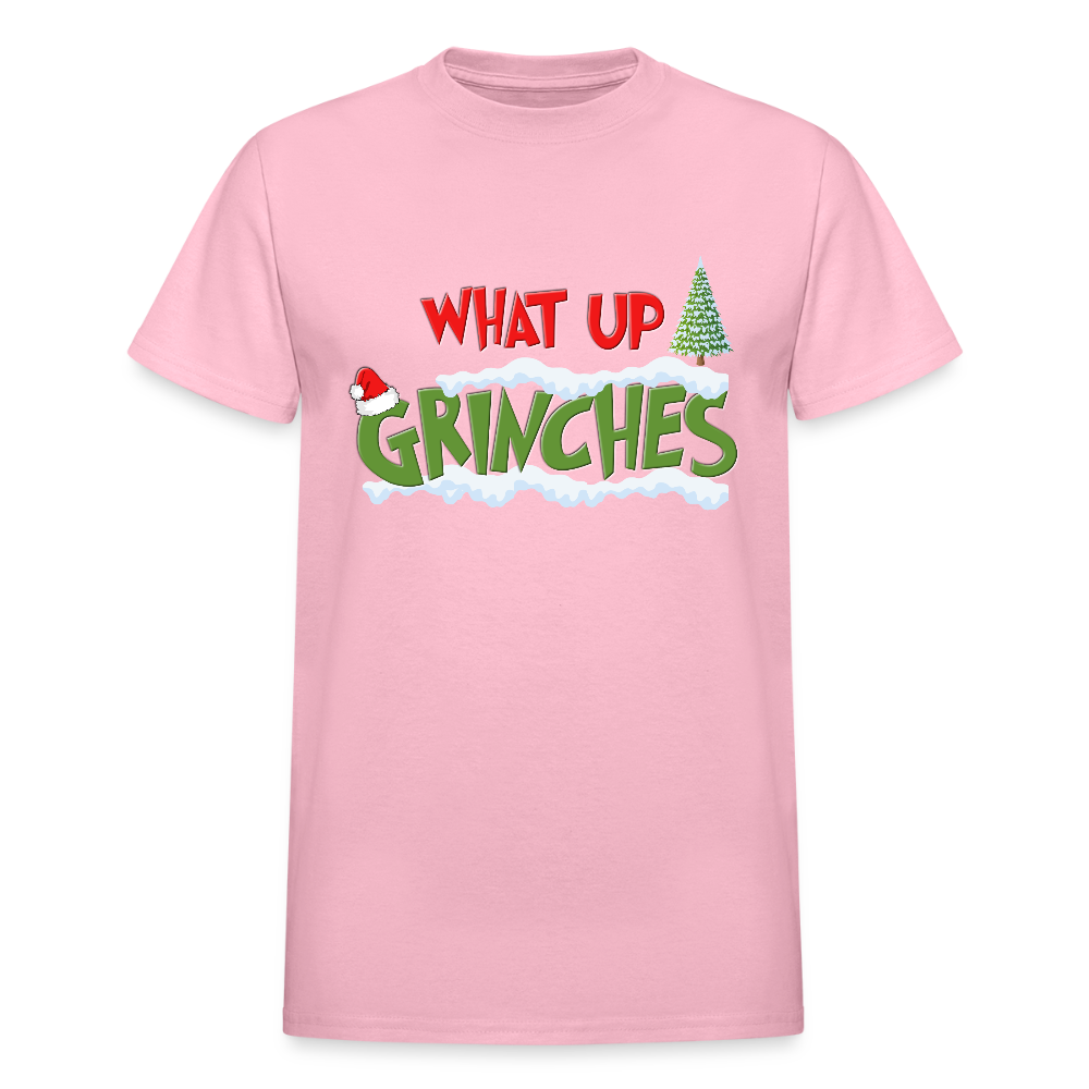 Christmas Gifts, What Up Grinches Shirt, Holiday Party, Funny Christmas Shirt, Family Christmas Shirts, Funny Holiday - light pink