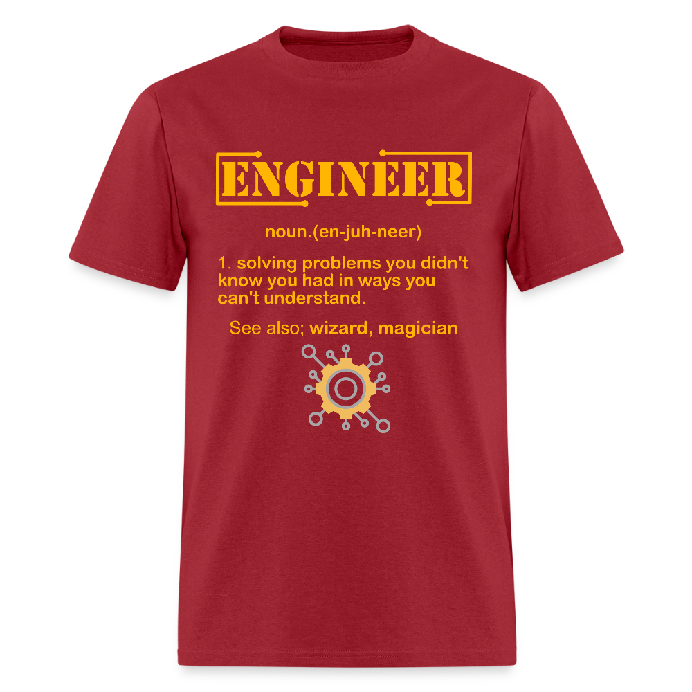 Engineer Definition Shirt, Dictionary Shirt, Funny Cool Shirt, Student Engineering Shirt, Engineer Lover Shirt, Mechanic Gift Idea, Birthday Gift - dark red