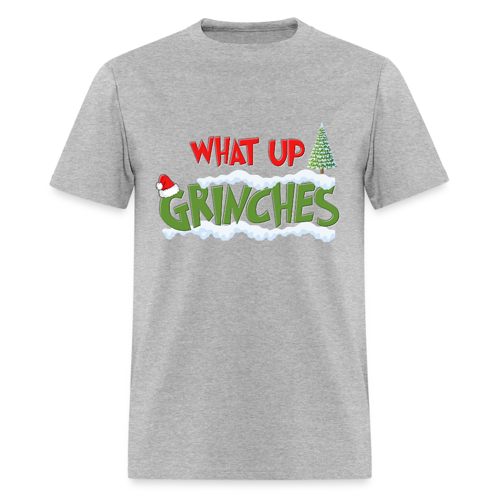 Christmas Gifts, What Up Grinches Shirt, Holiday Party, Funny Christmas Shirt, Family Christmas Shirts, Funny Holiday - heather gray