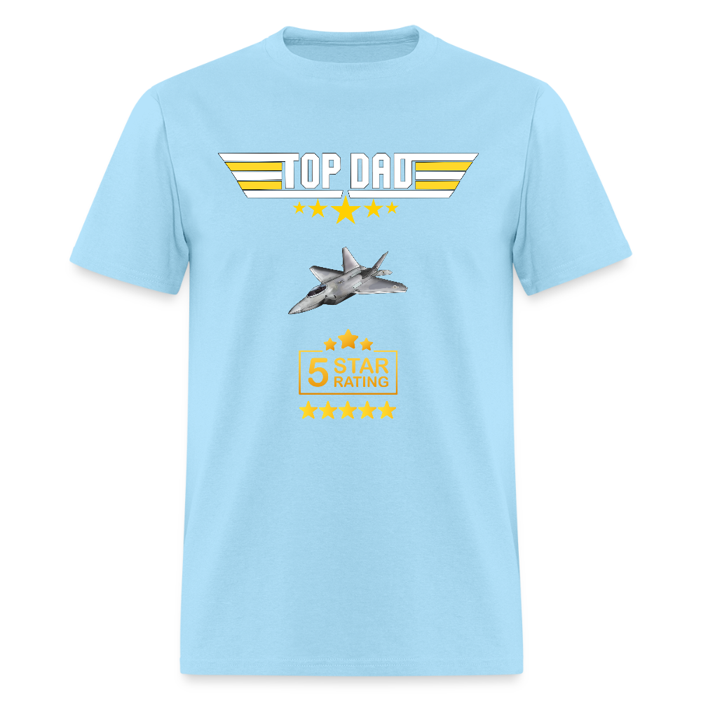Fathers Day Gift, Gift For Dad, Top Dad Shirt, Top Dad T-Shirt, Funny Dad Shirt, Gift For Husband, Five 5 Star Dad Shirt, Fathers Day Gift - powder blue