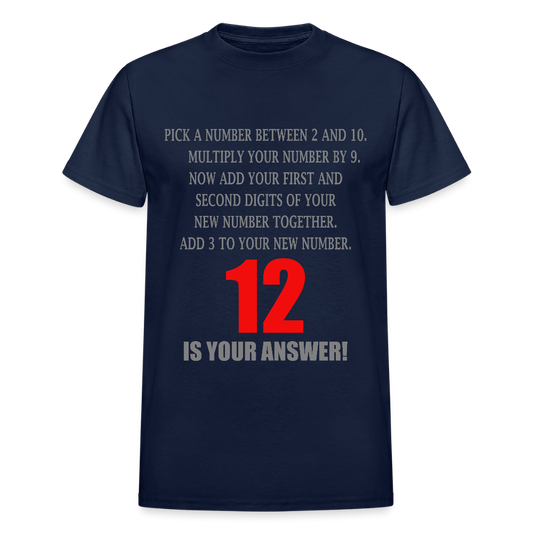 Problem Solving Math Teacher Shirt, Mathematics Shirt, Funny Joke Shirt, Answer Quote Lucky 12 Shirt, Mind Reading Sarcastic Cool - navy