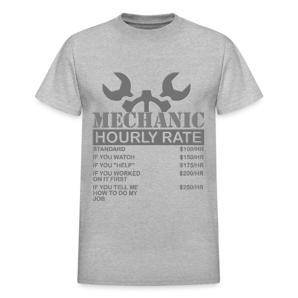 Mechanic Gift, Mechanic Hourly Rate Shirt, Gifts for Mechanics, Mechanic T-Shirt, Car Mechanic, Funny Mechanic Hourly Rate, Mechanic Tee - heather gray