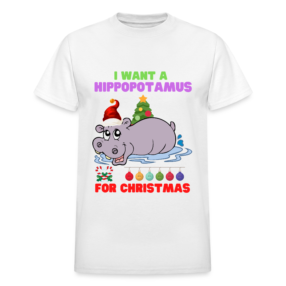I Want A Hippopotamus For Christmas, Christmas Gifts, Hippo Christmas Shirt, Holiday Party, Funny Christmas Shirt, Family Christmas Shirts, Funny Holiday - white