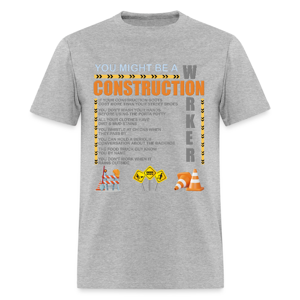 Construction Gift, Construction Crew, Construction Worker, You Might Be A, Construction Party, Construction Manager, Engineering Shirt, Dump Truck Shirt, Construction Theme, Funny Dad Shirt, Fathers Day Shirt - heather gray