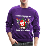 Dabbing Through, The Snow With My Ho's, Ugly Christmas Sweater, Christmas Sweater, Xmas Sweater, Funny Christmas Sweater, Men Christmas Sweater - purple