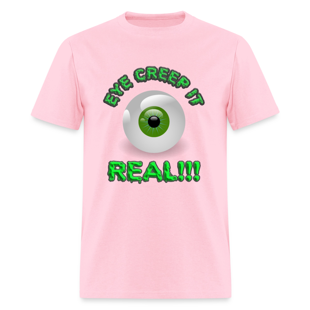 Creep It Real, Eye Creep It Real, Halloween, Scary, skull, haunted, horror, spook, howl, scream, party, October, dead, coffin, creepy, Women's Cropped T-Shirt - pink