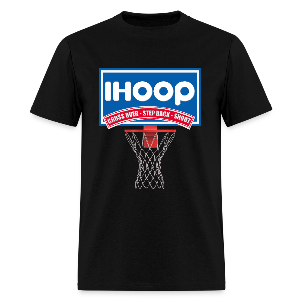 Basketball Shirt, Basketball Shirt SVG, IHOOP, Cross Over, Step Back, Shoot, Basketball Player, Basketball Mom, Basketball Dad, Basketball Clipart, Basketball PNG, IHO - black