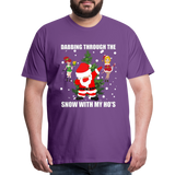 Dabbing Through, The Snow With My Ho's, Ugly Christmas Shirt, Christmas Shirt, Xmas Shirt, Funny Christmas Shirt, Men Christmas Shirt, Christmas T-shirt - purple