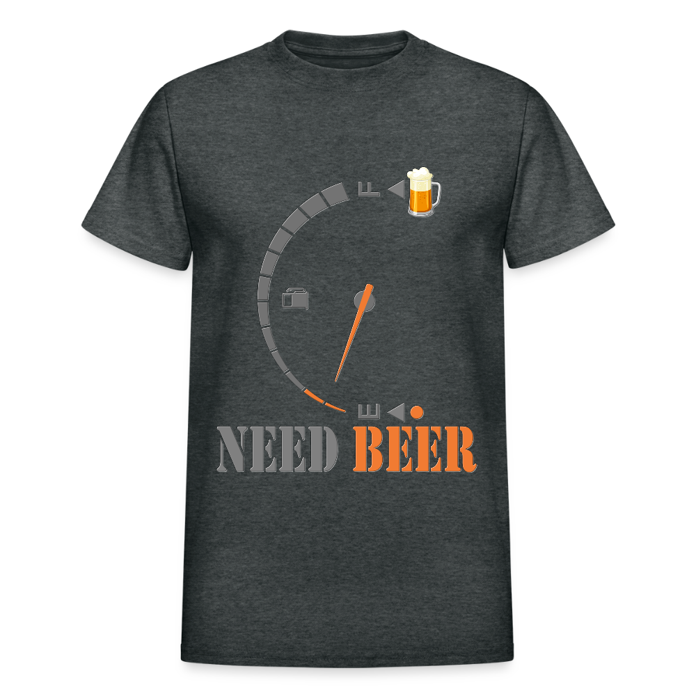I Need Beer Shirt, Fuel Gauge Shirt, Beer Froth, Funny Beer Lovers, Beer Lovers Shirt, I Need Beer, Funny Drinking Shirt, Beer Humor Shirt - deep heather