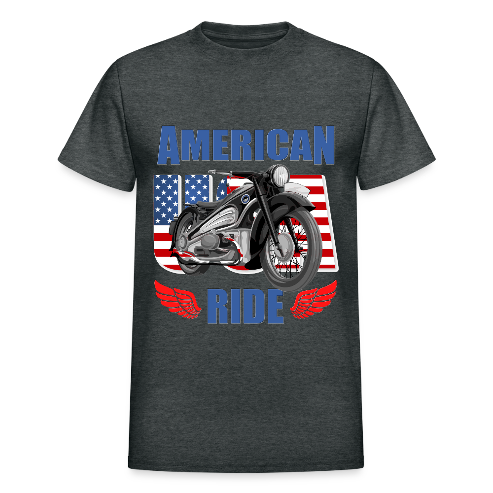 Motorcycle Gift, American Ride Shirt, Motorcycle Shirt, Biker Shirt, Motorcycle Tshirt, Motorcycle Shirts, Motorcycle T Shirt, Biker Shirts - deep heather