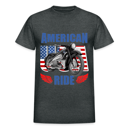 Motorcycle Gift, American Ride Shirt, Motorcycle Shirt, Biker Shirt, Motorcycle Tshirt, Motorcycle Shirts, Motorcycle T Shirt, Biker Shirts - deep heather