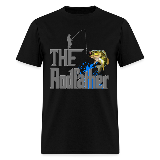 The Rodfather T-Shirt, Funny Fishing, Fishing Rod Shirt, Lake Lover Shirt, Fishing Gift For Men, Dad Fishing Shirt, Father Day Shirt - black